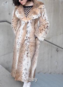 Full Length Lynx Fur Coat With a Hood! A True Power Fur