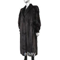 Full Length Mahogany Mink Coat- Size L