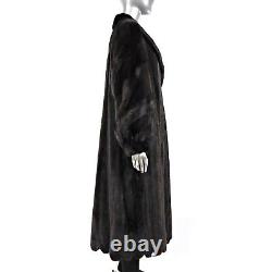 Full Length Mahogany Mink Coat- Size L