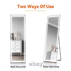 Full Length Mirror Free Standing With LED Light Large Bedroom Furniture 50×160cm