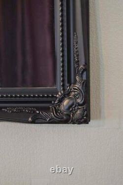 Full Length Mirror Glass Large Shabby Chic Black Ornate Big Wall Wood 86x61 cm