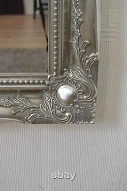Full Length Mirror Large Silver Antique Style Ornate Dress Big Wall 168x46 cm