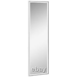 Full Length Mirror Wall-Mounted, Rectangle Dressing Mirror White