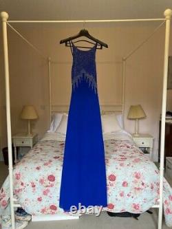 Full Length Royal Blue Papillion Ball Dress, Size L