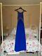 Full Length Royal Blue Papillion Ball Dress, Size L