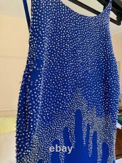 Full Length Royal Blue Papillion Ball Dress, Size L