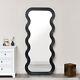 Full Length Wave Black Mirror Modern Bedroom Accessories Large Curve