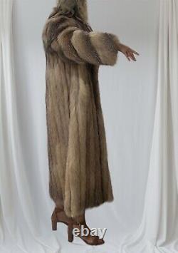 Full length 54 Finland Light Fox Fur Coat Large