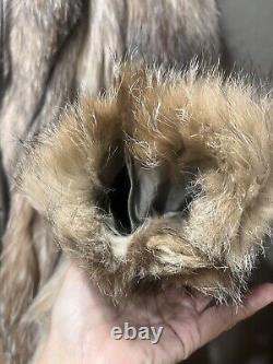 Full length 54 Finland Light Fox Fur Coat Large