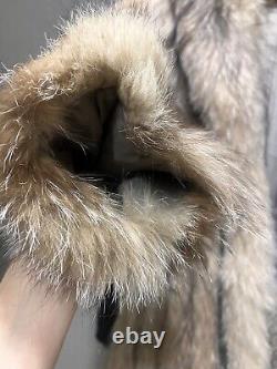 Full length 54 Finland Light Fox Fur Coat Large