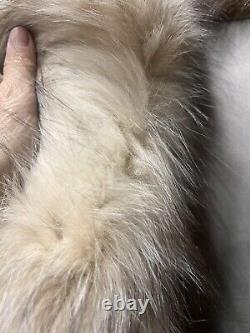 Full length 54 Finland Light Fox Fur Coat Large