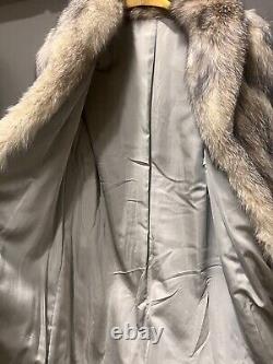 Full length 54 Finland Light Fox Fur Coat Large