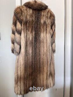 Full length 54 Finland Light Fox Fur Coat Large