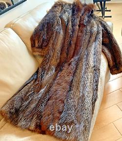 Full length beaver fur coat