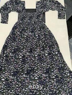 Ganni Viscose-Georgette Floral Print Maxi Dress. EU 40/FR 42/UK 14