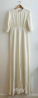 Gorgeous GHOST AUBREE DRESS CLOUD (Ivory) Large BRAND NEW with alterations