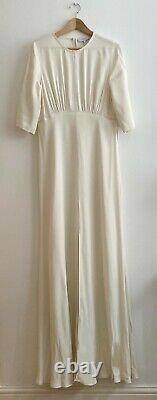 Gorgeous GHOST AUBREE DRESS CLOUD (Ivory) Large BRAND NEW with alterations