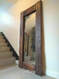 Gorgeous Large Full Length Rustic Reclaimed Wood Floor Mirror