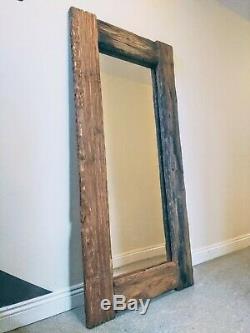Gorgeous Large Full Length Rustic Reclaimed Wood Floor Mirror