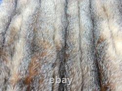 Great Crystal / Indigo Fox Full Length Fur Vest Size Large / 10 12