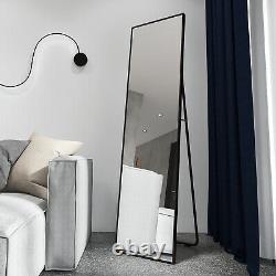 Hanging / Free Standing Full Length Mirror Large Floor Mirror 140x40cm Black UK