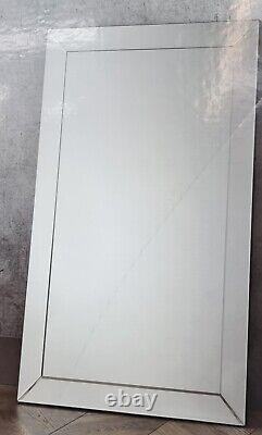 Harmony Large Mirror Silver Bevelled Full Length leaner Wall Hanging 70cm x110cm