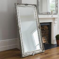 Harrow Extra Large Silver Full Length floor Wall hung Mirror 67x33 172x84cm