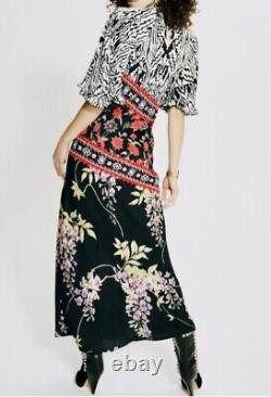 Hayley Menzies Clemmie Bias Cut Floral Maxi Dress Size L. RRP 525£ withtag