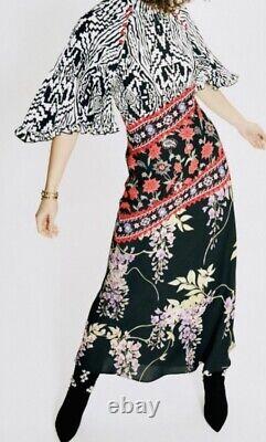 Hayley Menzies Clemmie Bias Cut Floral Maxi Dress Size L. RRP 525£ withtag