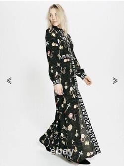 Hayley Menzies FOREVER PORTOBELLO SILK MAXI SHIRT DRESS Size L