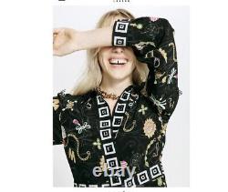 Hayley Menzies FOREVER PORTOBELLO SILK MAXI SHIRT DRESS Size L