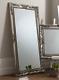 Heritage Large Antique Ornate Silver Full Length Leaner Wall Mirror 170cm X 84cm