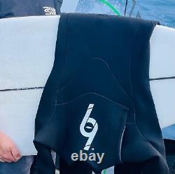 Hot surf 69 Mens 4/3 Front Zip Winter Wetsuit Full Length Wetsuit Black