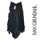 Ivan Grundahl Black Ruffled Avant Garde Art Wear Maxi Skirt 42 L 12/14 Nwt Ttcb