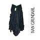 Ivan Grundahl Black Ruffled Avant Garde Art Wear Maxi Skirt 42 L 12/14 Nwt Ttcb