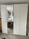Ikea Four Door Large Wardrobe With Rails, Shelves, Drawers, Full Length Mirror