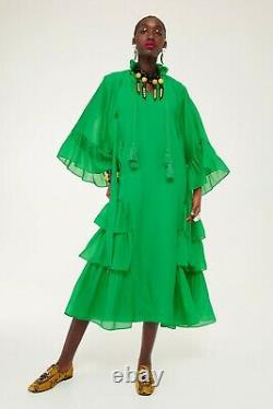 Iris Apfel X H&M HM Long Flounced Dress Green XS S M L XL Small Medium Large New