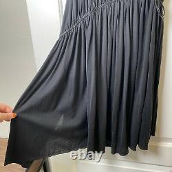 Issey Miyake Black Draped Tie Detail Long Skirt