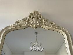 Ivory/cream large ornate shabby chic arch french full length floor mirror