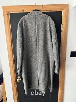 JAEGER Grey Donegal Tweed Moon Full Length Coat New Without Tags