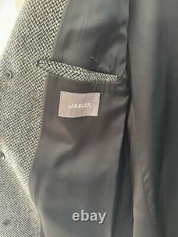 JAEGER Grey Donegal Tweed Moon Full Length Coat New Without Tags