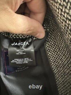 JAEGER Grey Donegal Tweed Moon Full Length Coat New Without Tags