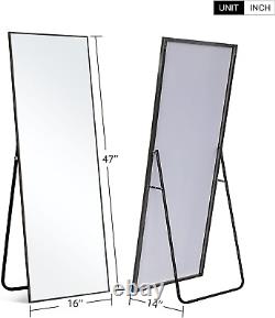 KIAYACI Full Length Floor Mirror with Stand 47x16 Large Wall Mounted Full Body