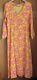 Kate Forman Maxi Dress Orange/pink Flower Size L