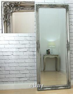 Kingsbury Full Length Ornate Large Vintage Leaner Wall Mirror Silver 150cmx61cm