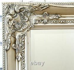 Kingsbury Large Vintage Full Length Wall Leaner Mirror Champagne Silver 150x61cm