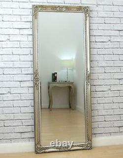 Kingsbury Large Vintage Full Length Wall Leaner Mirror Champagne Silver 150x61cm
