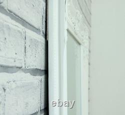 Kingsbury Large Vintage Full Length Wall Ornate Leaner Mirror White 150cm x 61cm