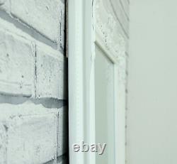 Kingsbury Large Vintage Ornate Full Length Wall Leaner Mirror White 24 x 59