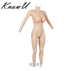 KnowU Silicone Full Body Suit Breast Forms E Cup Ankle-length Pants Transgender